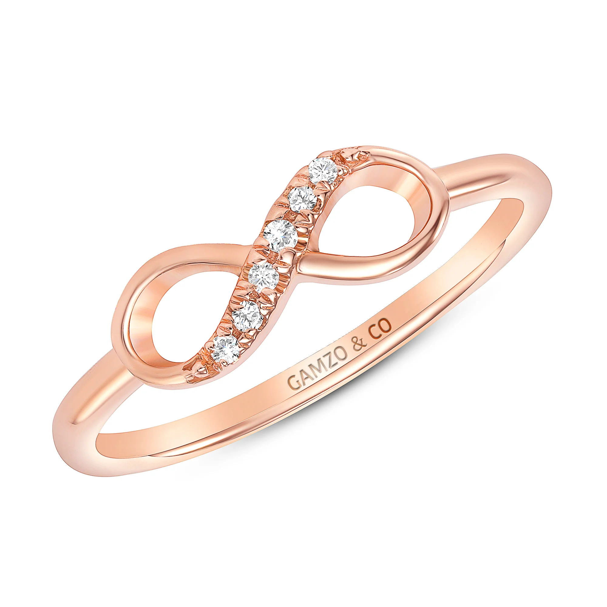 Round Diamond Infinity Pave Set Fashion Ring - Image 3