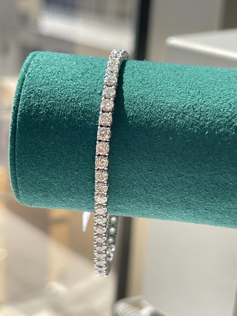 Diamond Tennis Bracelet - Natural Round Diamonds - Image 12