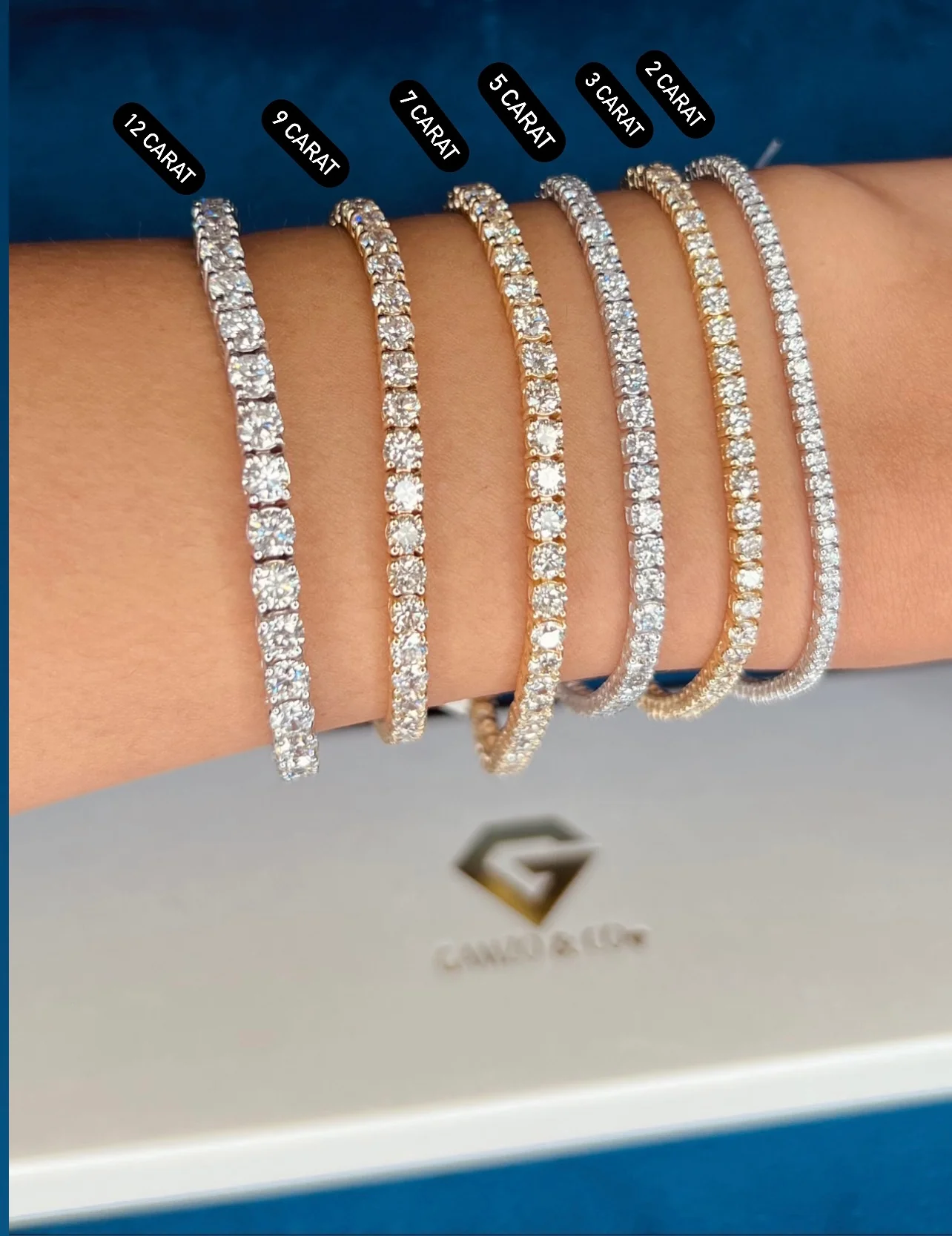 Diamond Tennis Bracelet - Natural Round Diamonds - Image 2