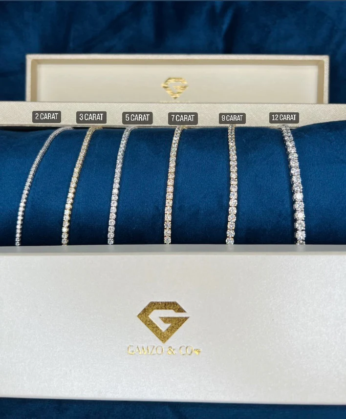 Diamond Tennis Bracelet - Natural Round Diamonds - Image 3
