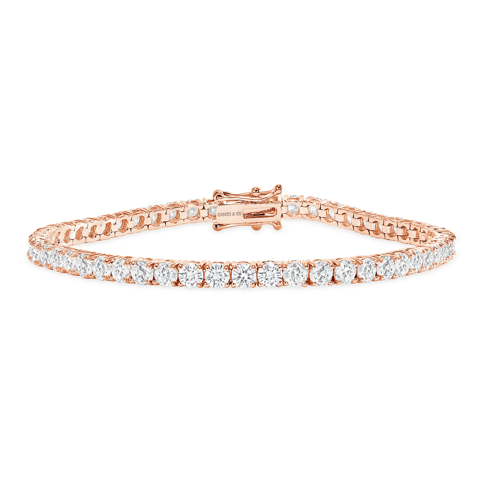Diamond Tennis Bracelet - Natural Round Diamonds - Image 8